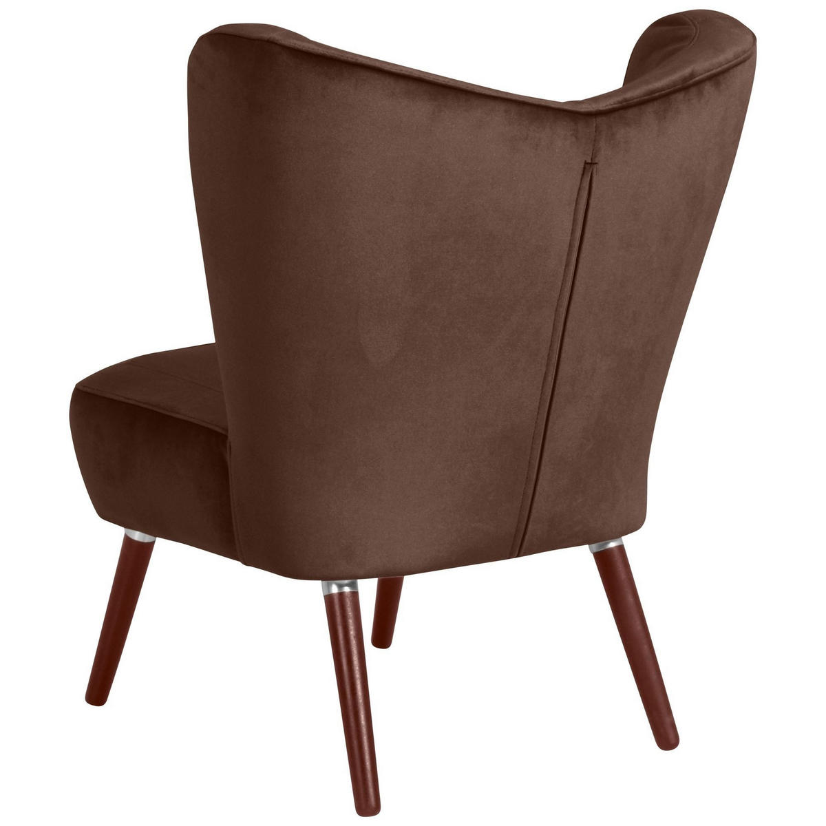 SESSEL Kathy Bezug Samtvelours Buche nussbaum dunkel / braun - Braun, Kunststoff (70/86/69cm) - 58aufmkessel