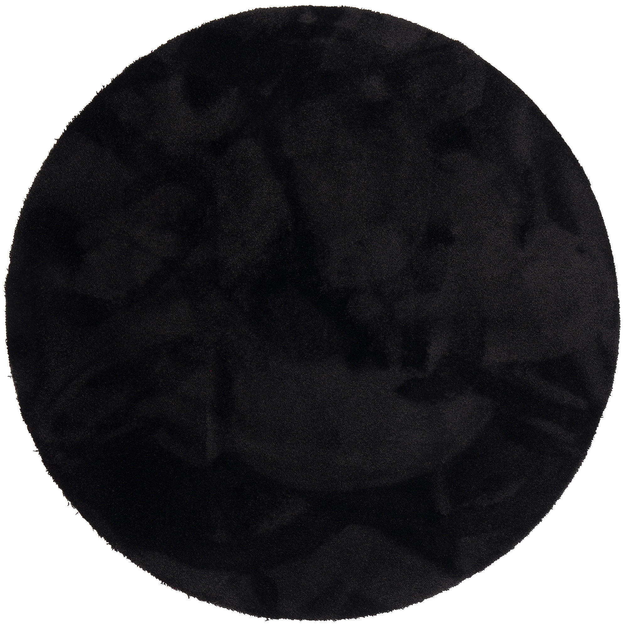 HOCHFLORTEPPICH LIVORNO RUND SUPER SOFT - Schwarz, Textil (133/133cm) - Snapstyle