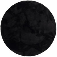 HOCHFLORTEPPICH LIVORNO RUND SUPER SOFT - Schwarz, Textil (100/100cm) - Snapstyle
