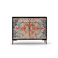 SIDEBOARD aus MDF mit 2 Türen und 2 Schubladen mit ALISE VINTAGE RUG-Aufdruck - Rot, Holzwerkstoff (90/84/45cm) - RNT By Really Nice Things