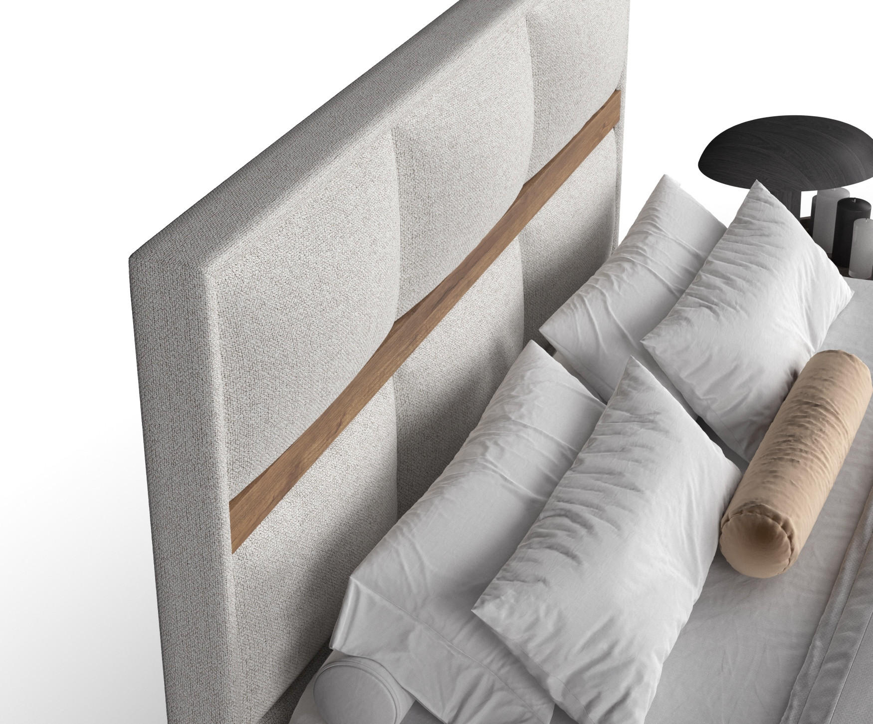Thumbnail - Maison de Reve Boxspringbett, Beige, Textil, Buche, Kiefer, H3, Höhe ca. 21 cm, 160x200 cm, FSC 100%, Made in EU, Oeko-T...