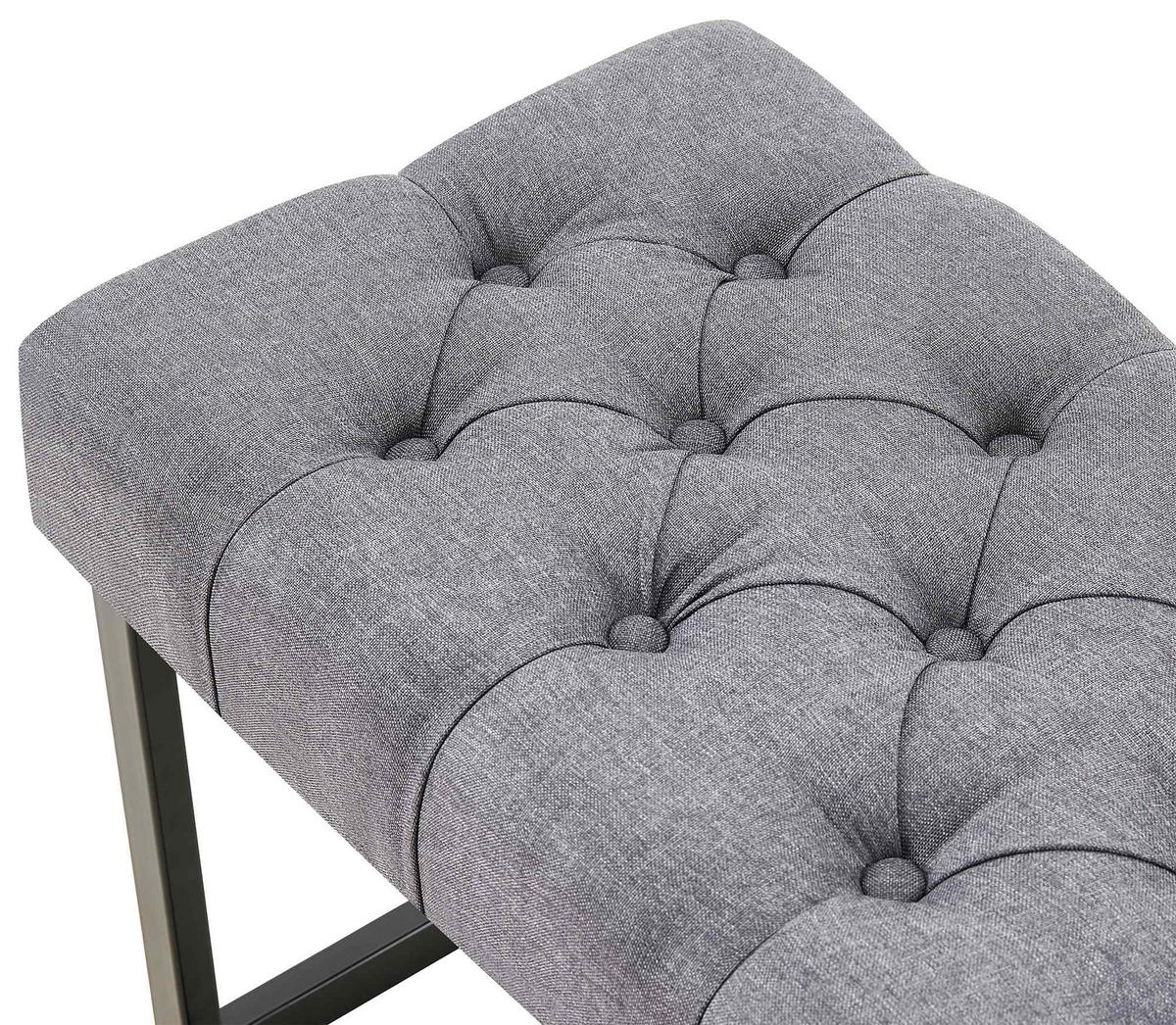 SITZBANK 150/38 cm Stoff Dunkelgrau - Dunkelgrau/Schwarz, Textil/Metall (150/46/38cm) - CLP