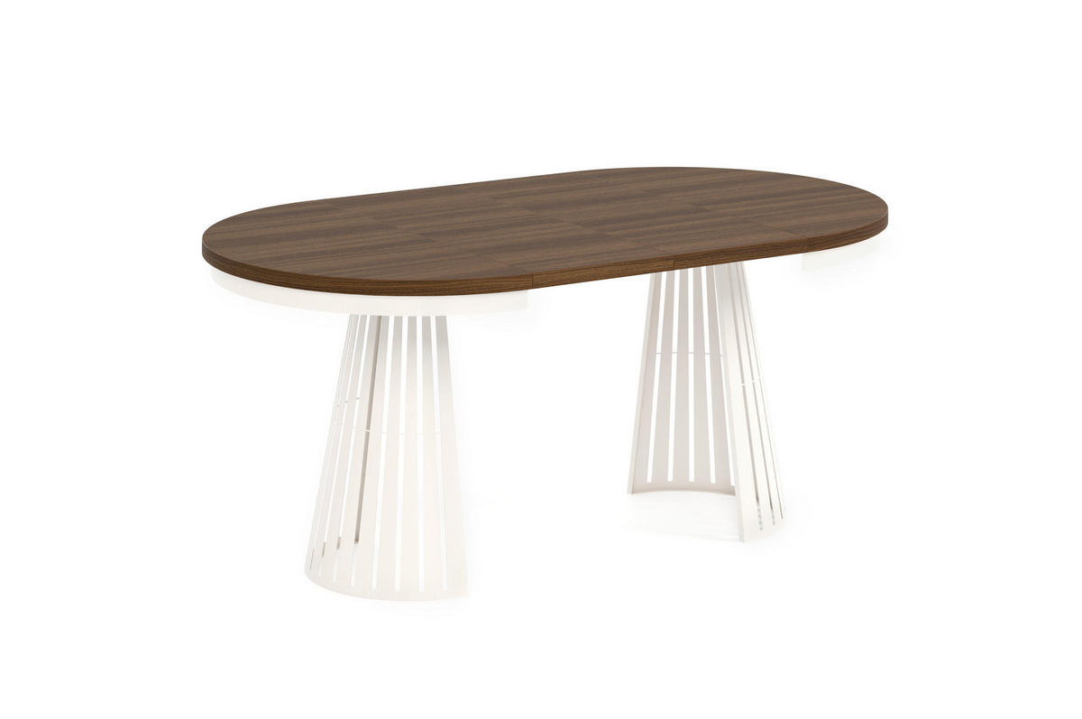 ESSTISCH Cone Bis - Kaschmir/Beige, Holzwerkstoff/Metall (100/100/76cm) - Meblini