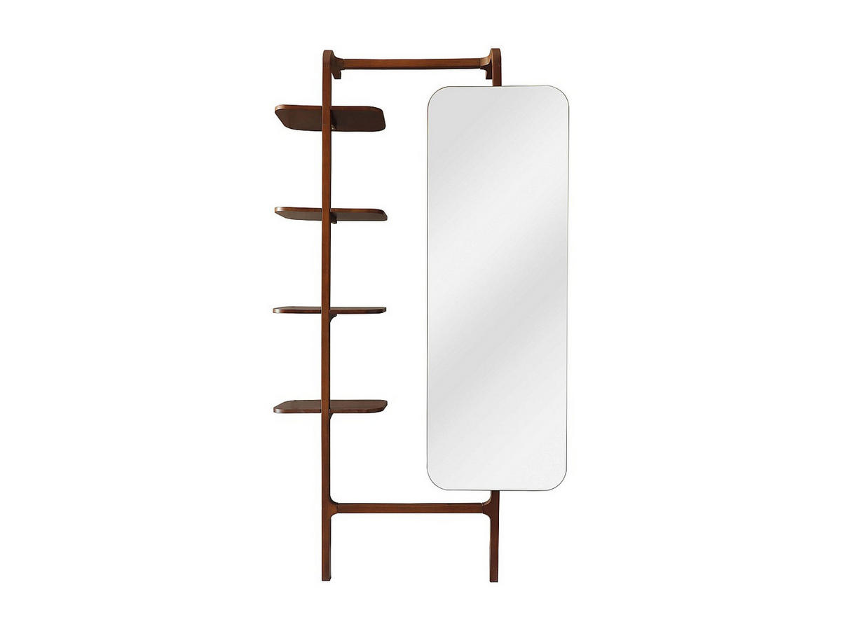 WANDREGAL - 104cm x 26.5cm - Hevea - naturfarben dunkel - ZORVINA - Naturfarben, Holz (104/189/26.5cm) - Vente-Unique