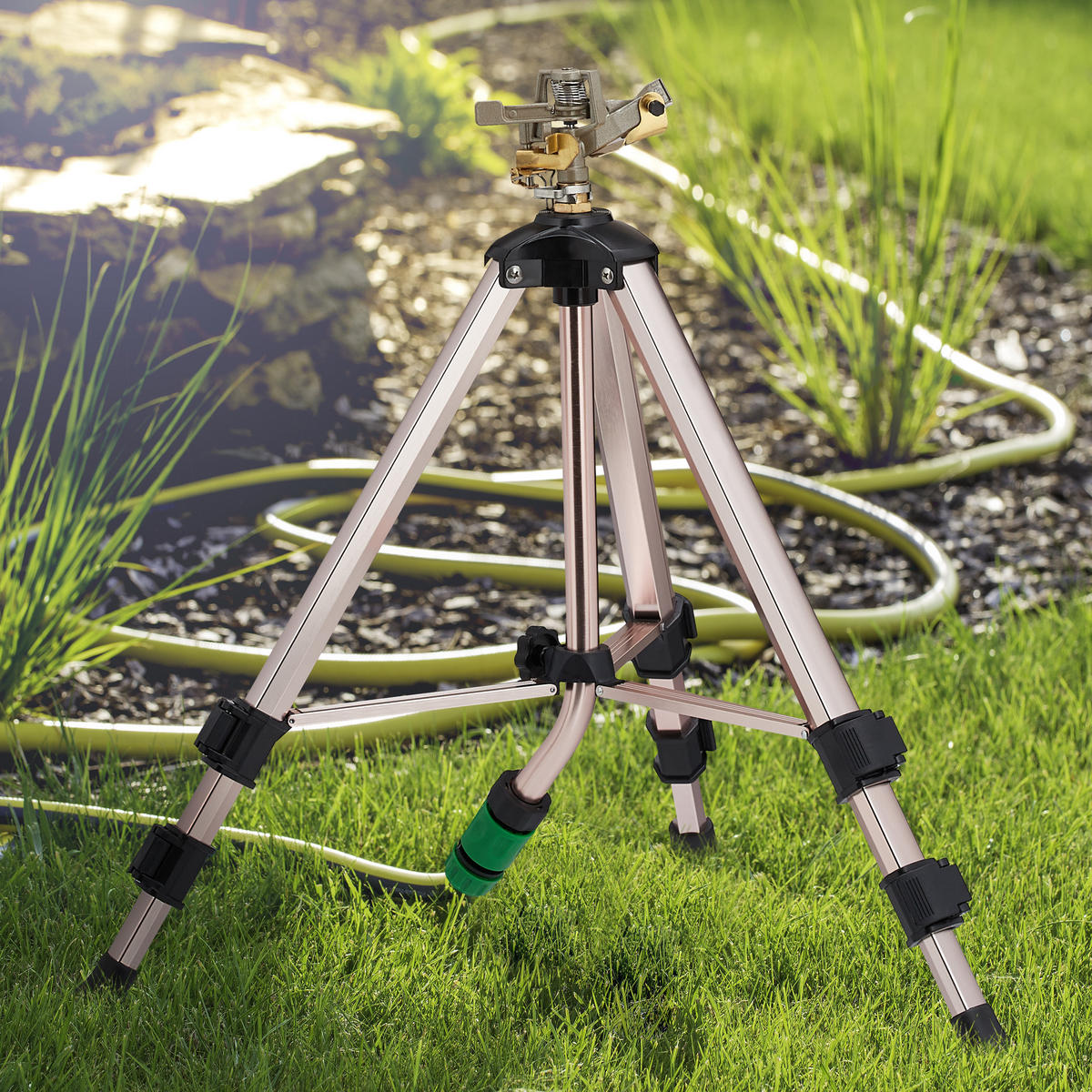 SPRINKLER - Silberfarben, Metall (94/90/82cm) - Relaxdays