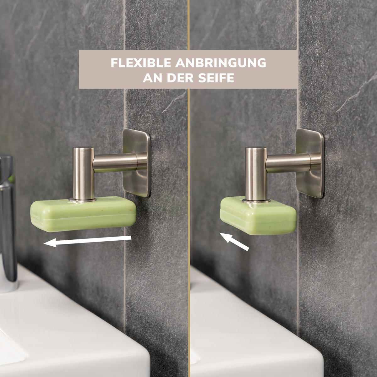 SEIFENHALTER, silber - Edelstahlfarben, Metall (5.7/5.7/6cm) - bremermann