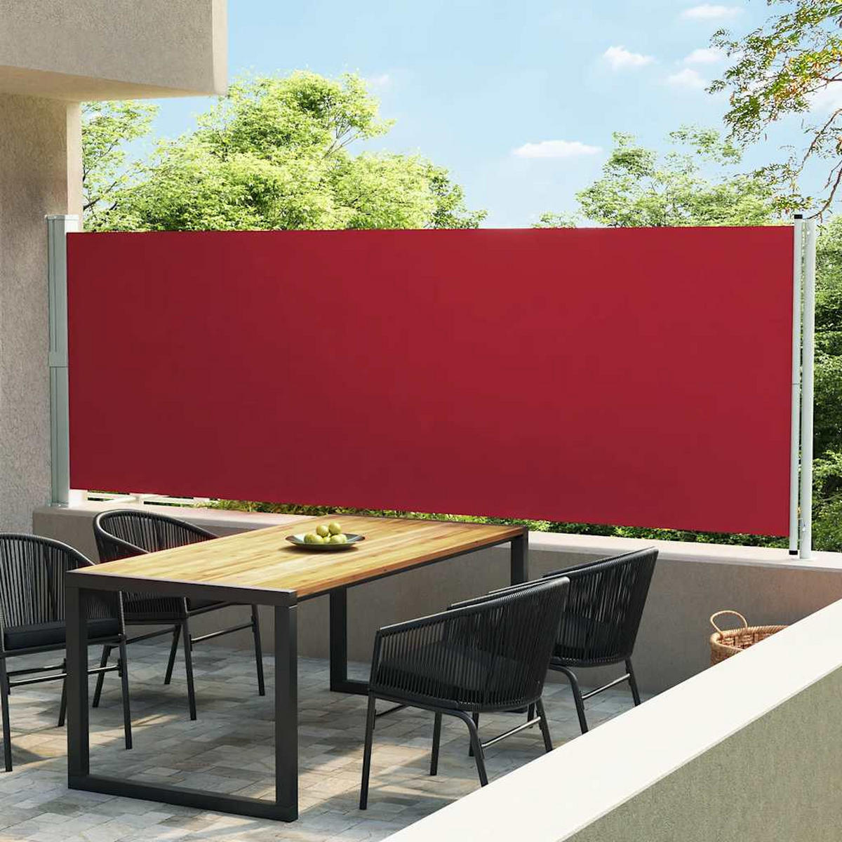SEITENMARKISE Ausziehbar 600x160 cm Rot - Rot, Textil (600/160/600cm) - furnicato
