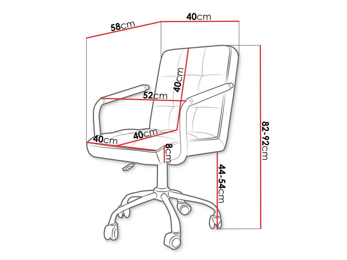DREHSTUHL Muz 629-1 - Silberfarben/Schwarz, Textil/Metall (58/92/52cm) - MIRJAN24
