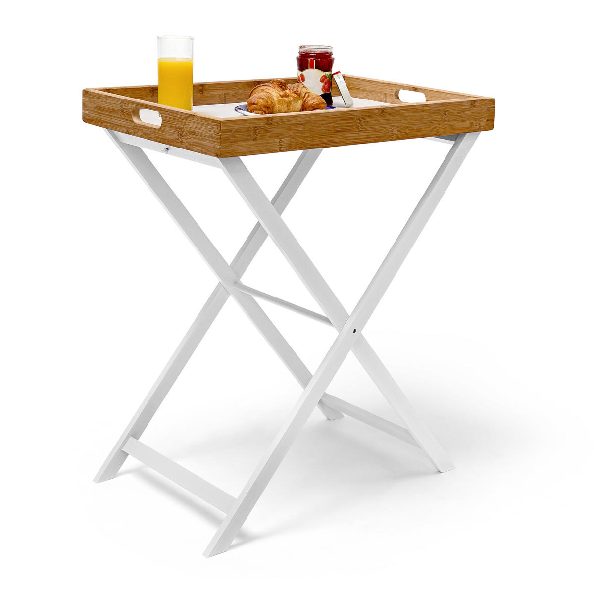 TABLETTTISCH - Multicolor, Holz/Holzwerkstoff (60/40/72cm) - Relaxdays