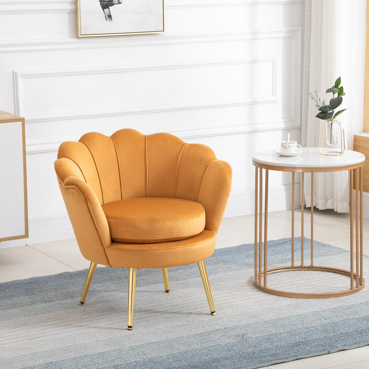 POLSTERSESSEL - Orange, Kunststoff (67/74/76cm) - HOMCOM