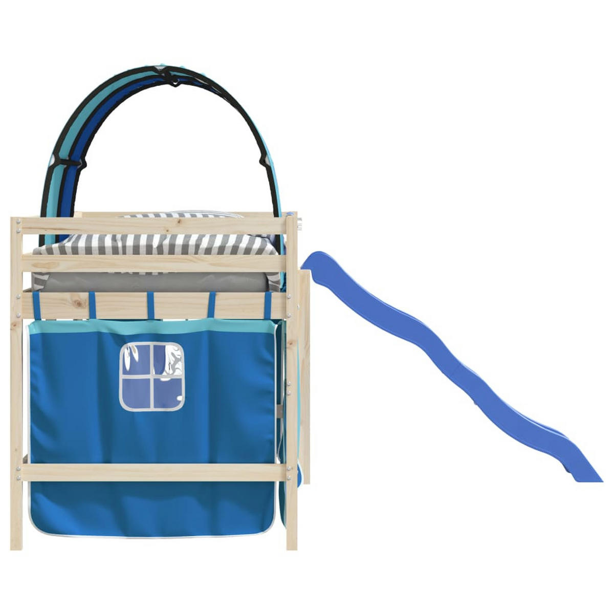 VORHÄNGE Für Hochbett Mit Tunnel Blau Polyester - Blau, Textil - vidaXL