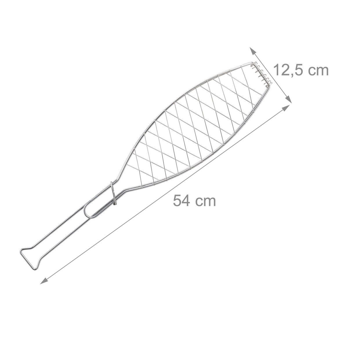 3XFISCHBRÄTER - Silberfarben, Metall (54/1.5/12.5cm) - Relaxdays