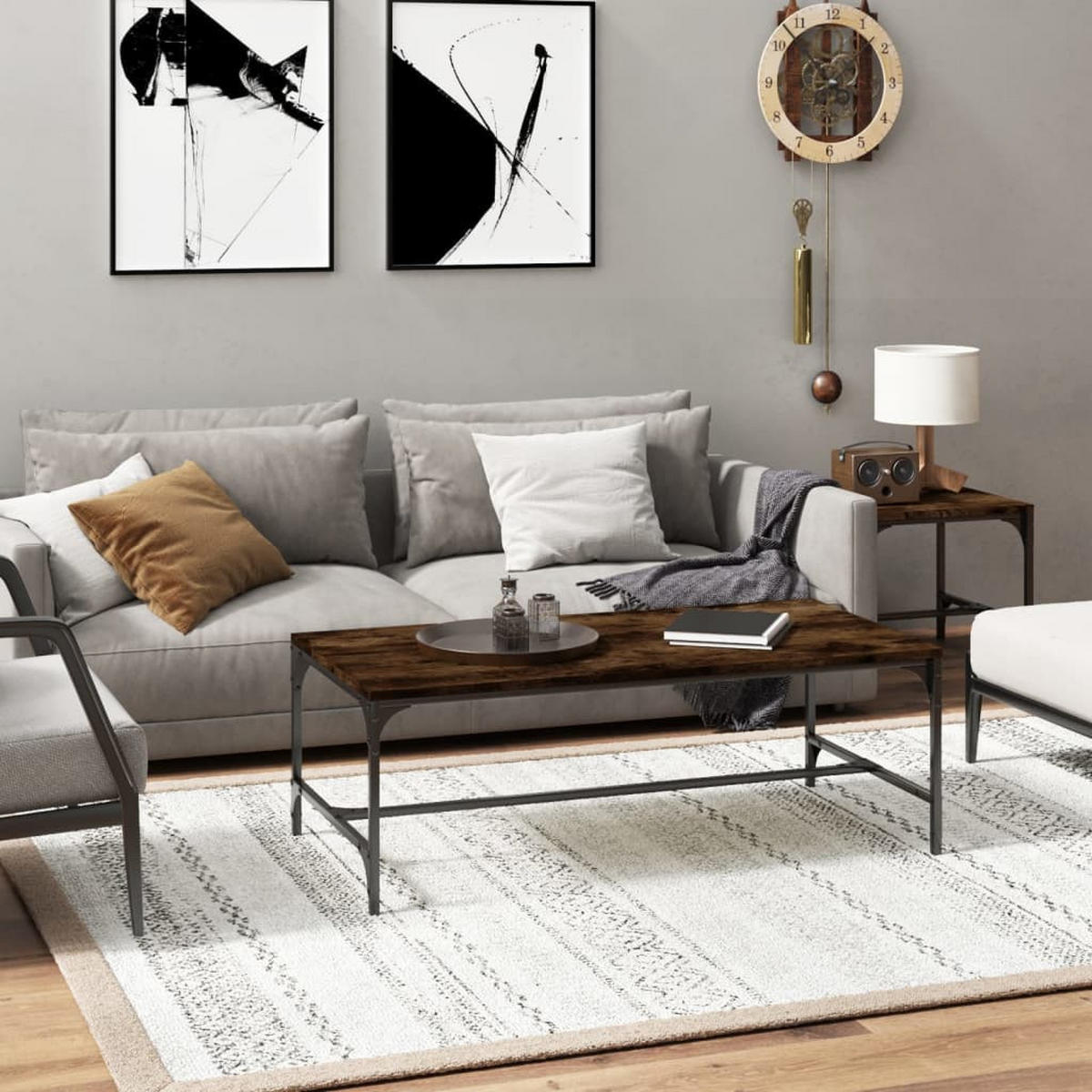 COUCHTISCH Räuchereiche 100x50x35 cm Holzwerkstoff - Braun, Holzwerkstoff (100/50/35cm) - furnicato