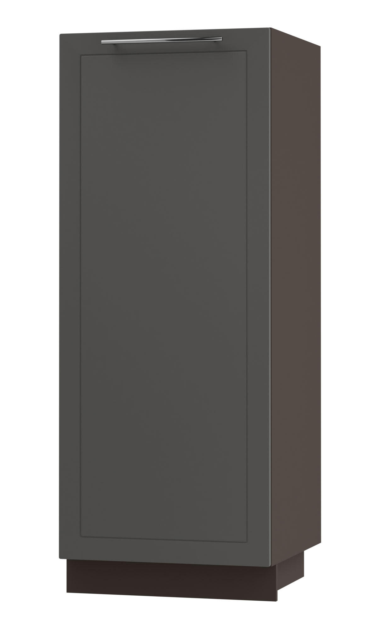 Feldmann-Wohnen Geschirrschrank Graphit, Dunkelgrau 60x154x59 cm