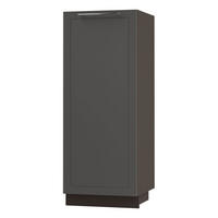 GESCHIRRSCHRANK Kvantum D5D/60/154 Graphit Matt / Lava Matt 60 / 59 / 154cm - Dunkelgrau/Graphitfarben, Holz/Holzwerkstoff (60/154/59cm) - Feldmann-Wohnen