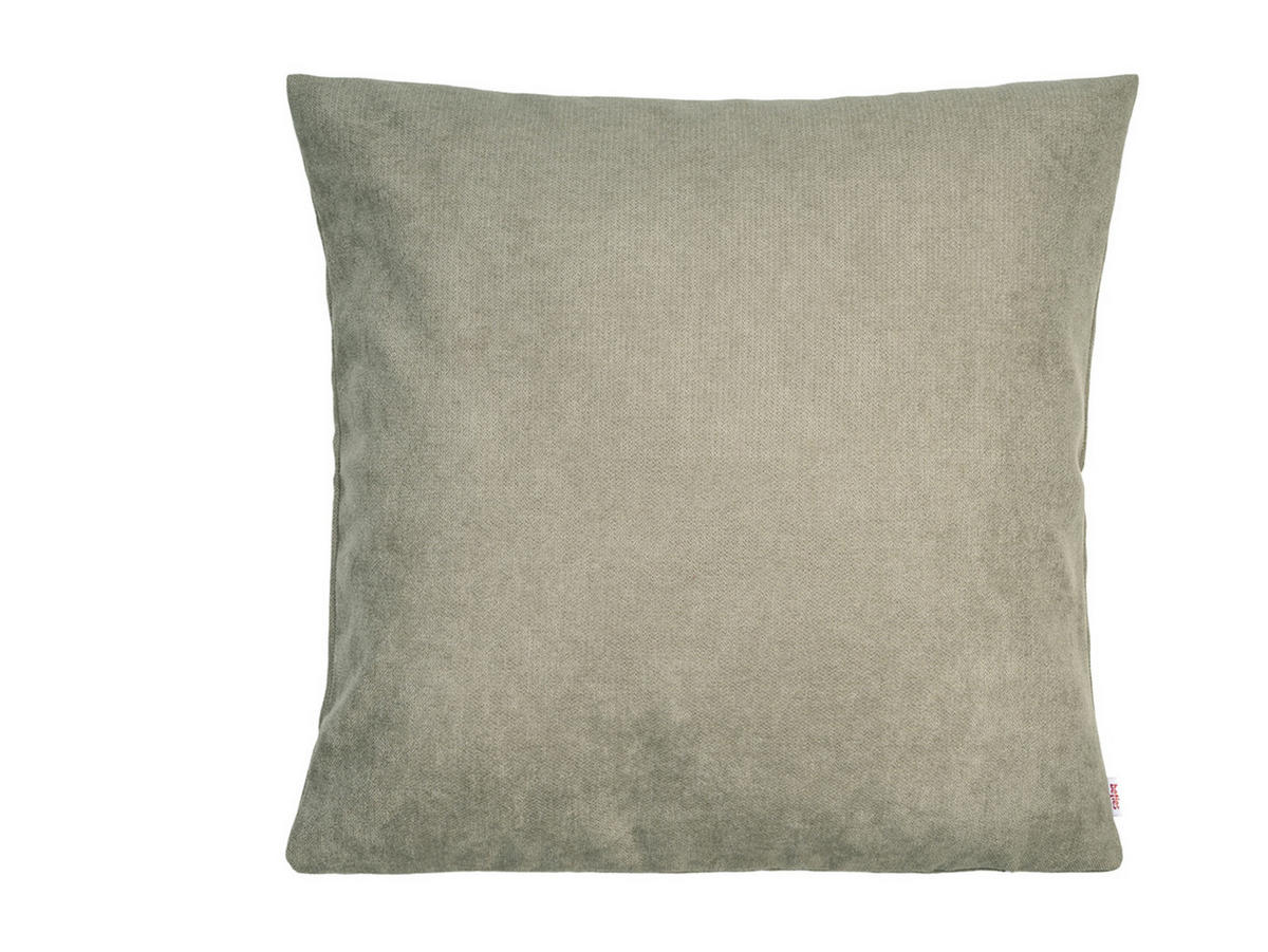 KISSENHÜLLE FarbTon Chenille-Haptik greig-taupe 50/50 cm - Taupe, Textil (50/50cm) - beties Heimtextil