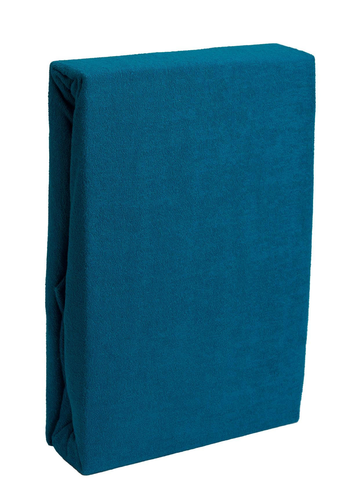 FROTTEE-SPANNBETTLAKEN 140x200 cm Petrol, Warmes Winter Bettlaken - Petrol, Textil (140/200cm) - Carpe Sonno