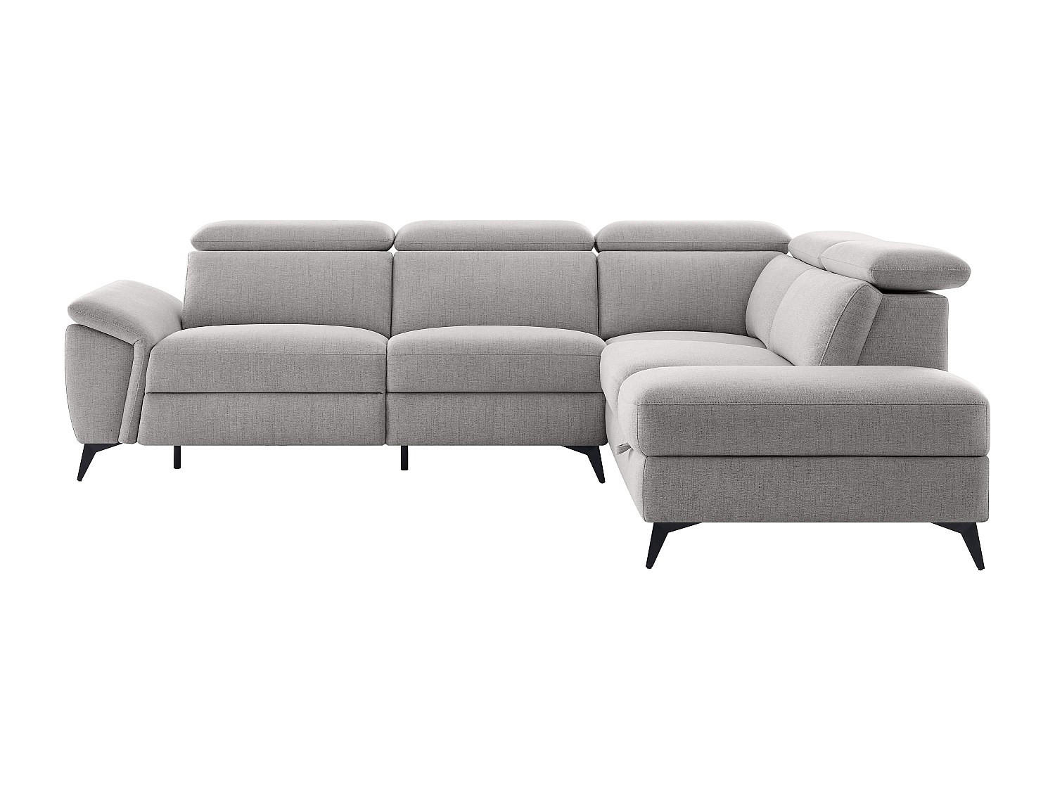 Vente-Unique Relaxsofa Hellgrau 279x83x221 cm
