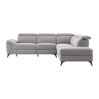 RELAXSOFA - 5 Personen - stoff - hellgrau Cadilo - Hellgrau, Textil/Metall (279/83/221cm) - Vente-Unique