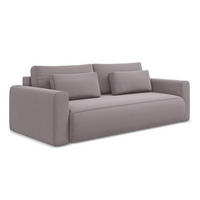 3-SITZER SOFA mit Schlaffunktion Samt Stoff Violett - Lila/Flieder, Kunststoff/Textil (238/82/105cm) - Makamii