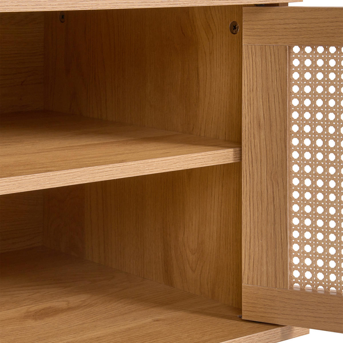 ORGANIZATOR ZA ČEVLJE s stojalom za oblačila svetlo rjava Buchanan - svetlo rjava/rjava, leseni material (100/170/47cm) - Beliani