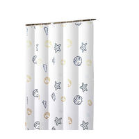 DUSCHVORHANG Polyester niedlich fürs Badezimmer Badewanne - Weiß, Textil (180/180cm) - MCBOSON