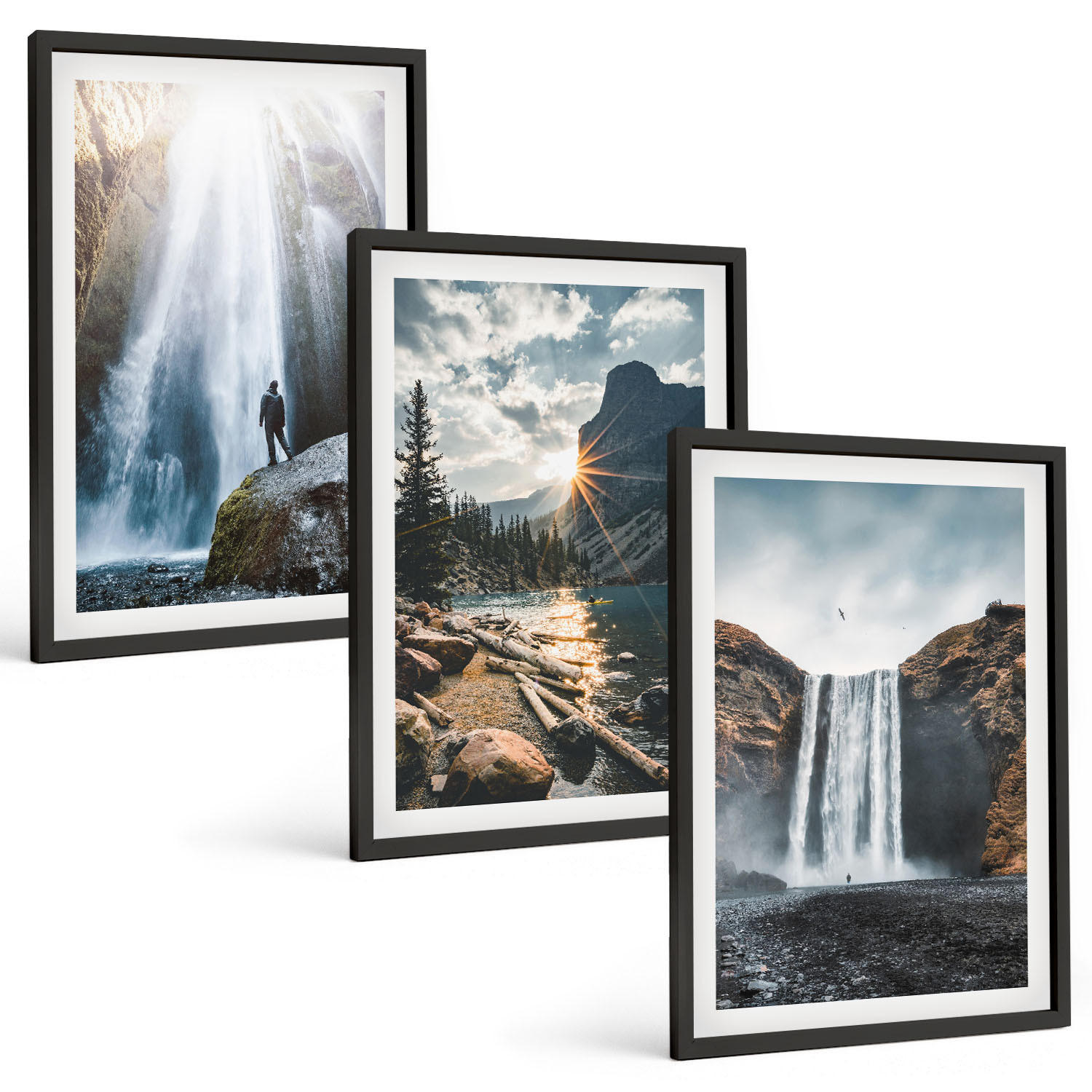 Tulup Bilder Schwarz 40x60 cm