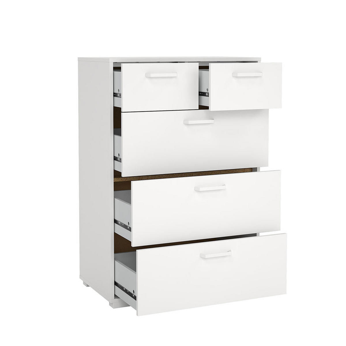 KOMMODE, Sofia, Weiß, Holzwerkstoff, 71 x 40 x 102 cm - Weiß, Holzwerkstoff (71/102/40cm) - ebuy24