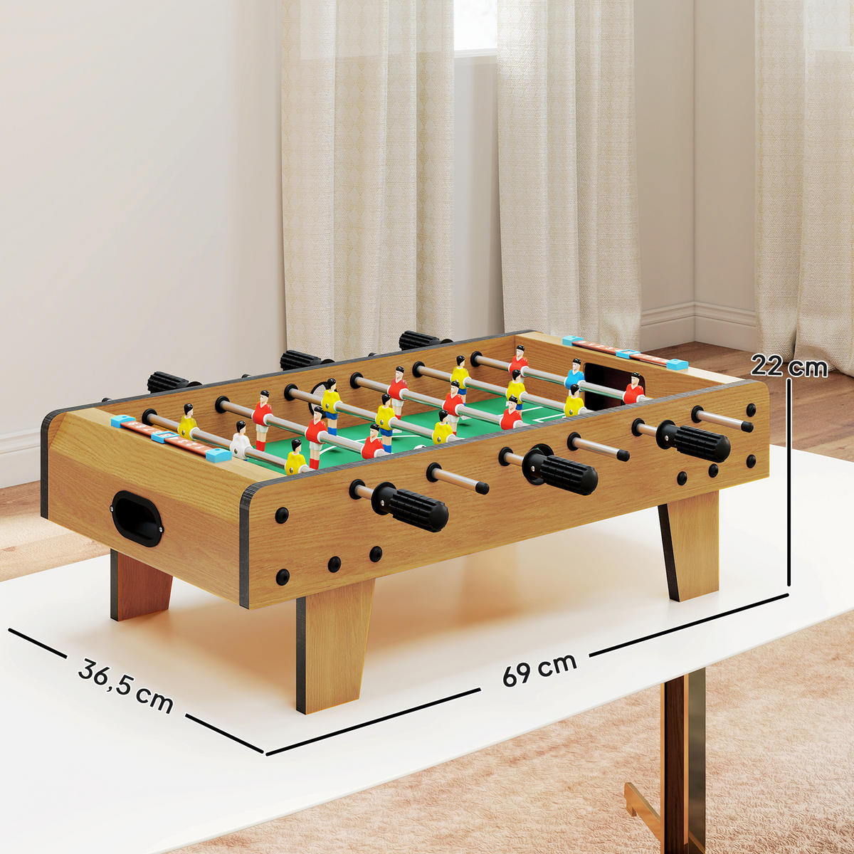 TISCHFUSBALL DE-18847 für Kinder ab 6 Jahren - Naturfarben, Holzwerkstoff (37/69cm) - ComfortXL