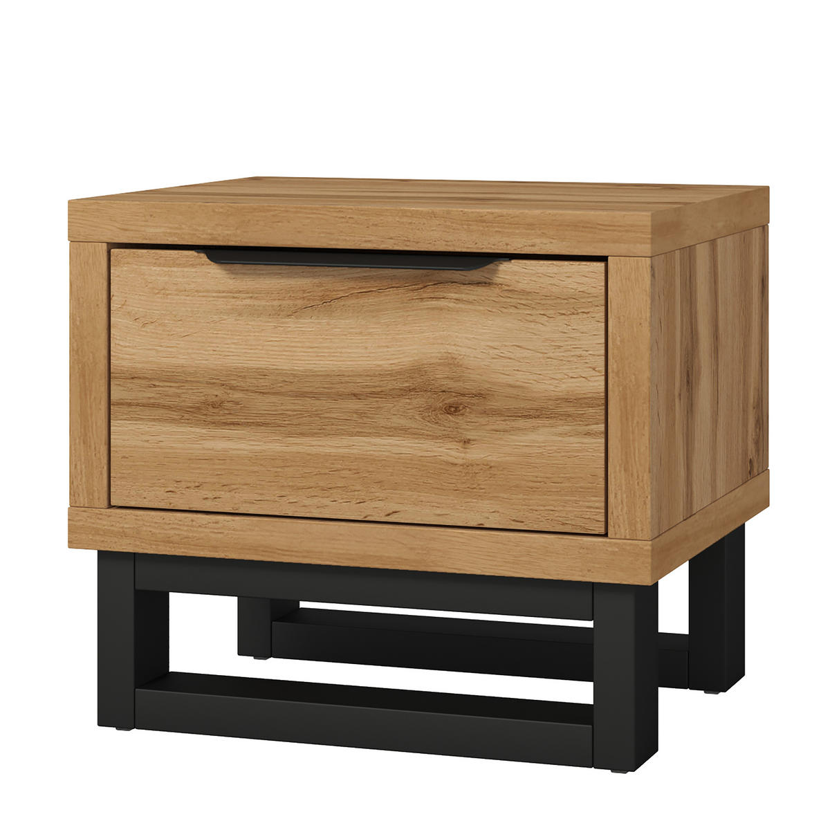 NACHTTISCH HALLETTA 55/49/45 cm Eiche Wotan - Eiche Wotan, Holzwerkstoff (55/49/45cm) - MASSENO