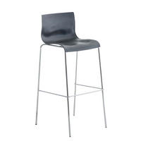BARHOCKER TOKIO Grau Kunststoff - Grau, Kunststoff/Metall (43/100/48cm) - DELUKE