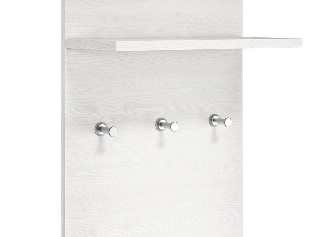 PANEEL Blanco Pinie weiß / grau 40 / 20 / 136cm - Weiß, Holz/Holzwerkstoff (40/136/20cm) - Feldmann-Wohnen