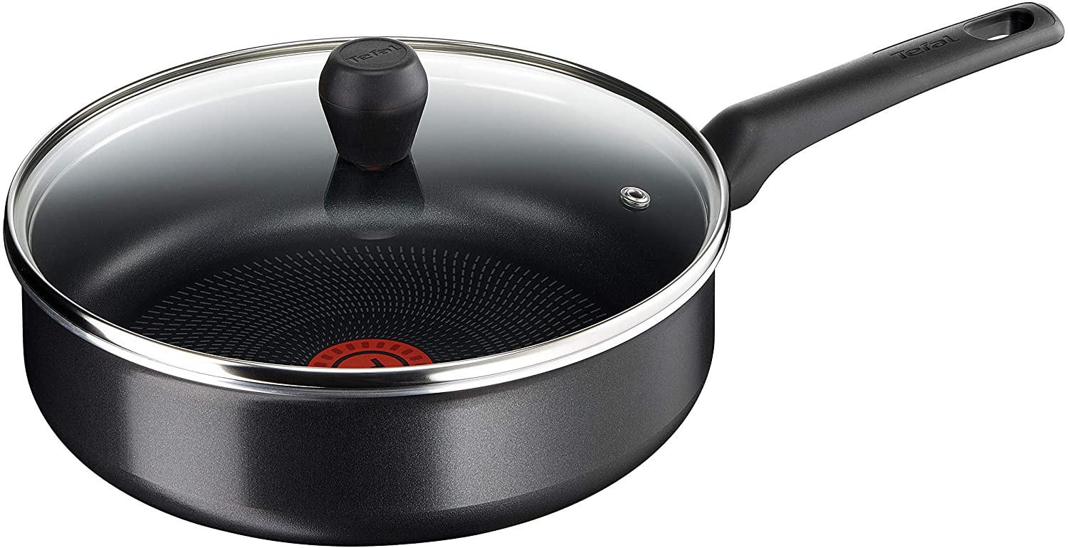 SCHMORPFANNE B30932 Invissia Schwarz 24cm - Schwarz, Keramik/Metall (24cm) - Tefal