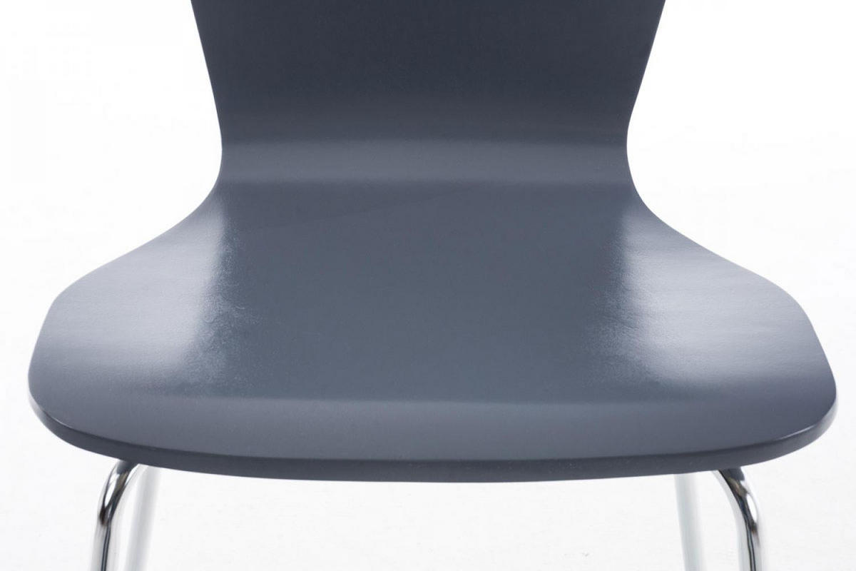 BESUCHERSTUHL Holz Grau - Grau, Holz/Metall (43/84/50cm) - CLP