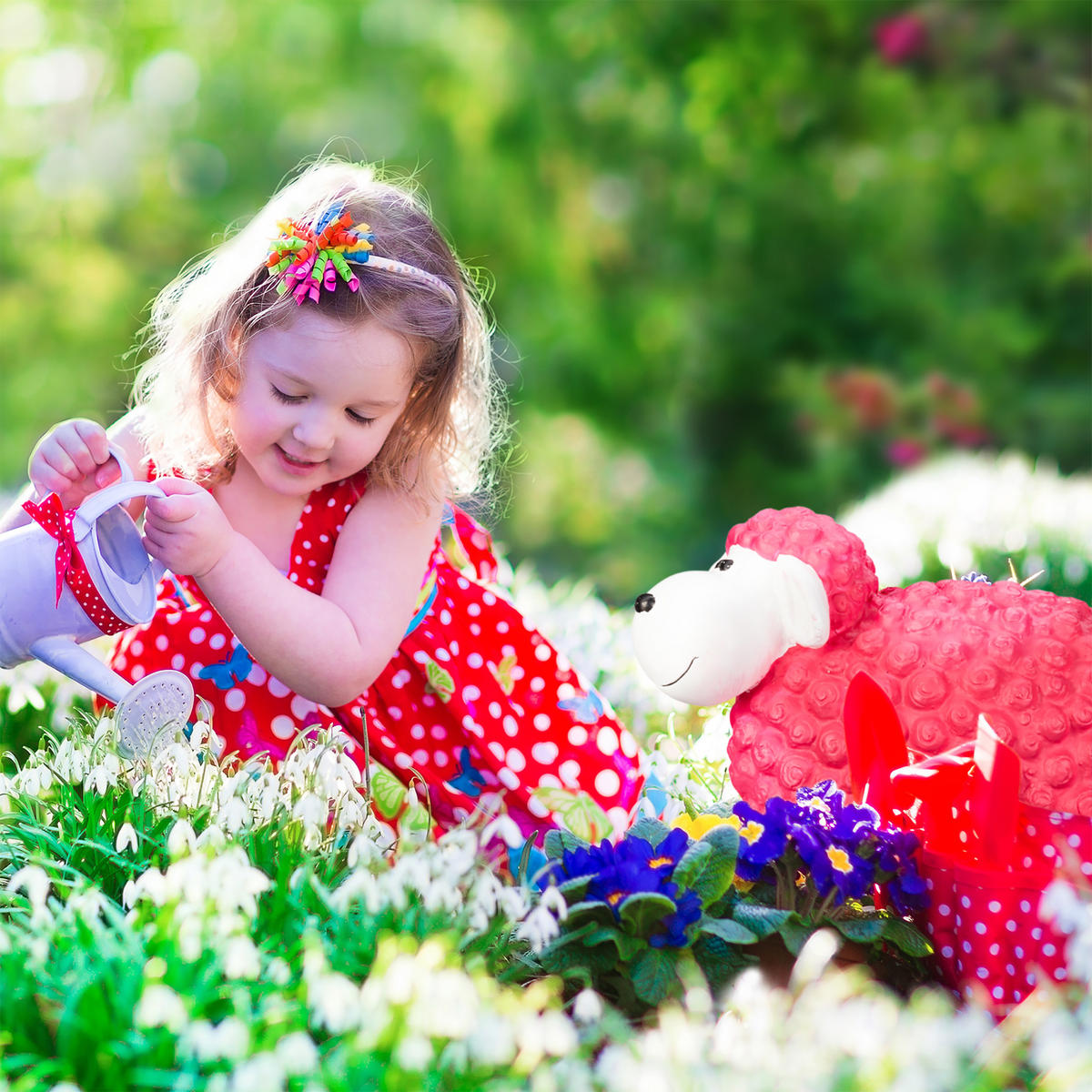 GARTENFIGUR Schaf - Multicolor, Keramik (24/33/44cm) - Relaxdays