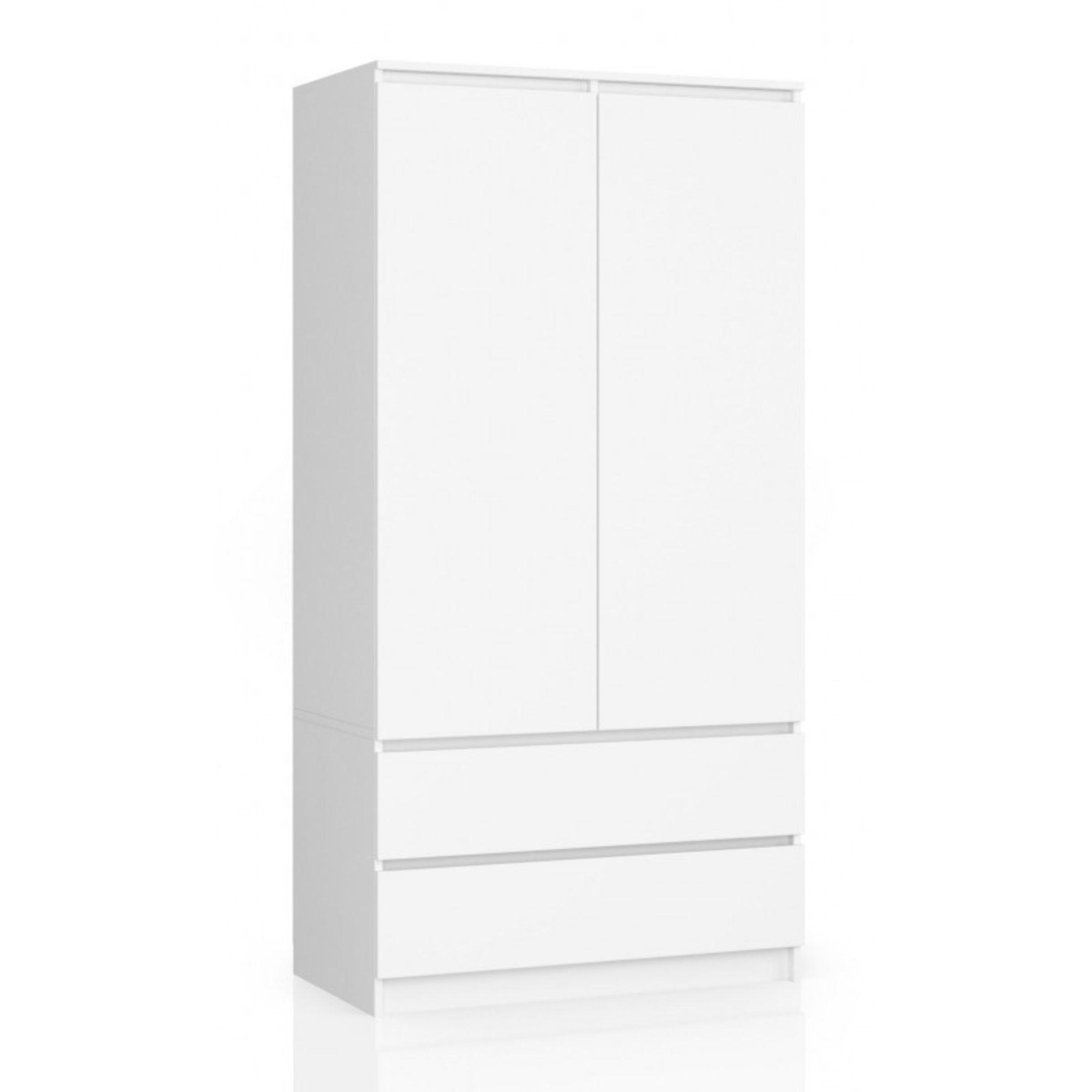 Akord Kleiderschrank Weiß 90x180x51 cm