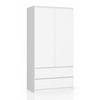 KLEIDERSCHRANK Weiß 180x51x90 cm - Weiß, Holzwerkstoff (180/180/51cm) - Akord