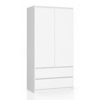 KLEIDERSCHRANK Weiß 180x51x90 cm - Weiß, Holzwerkstoff (180/180/51cm) - Akord