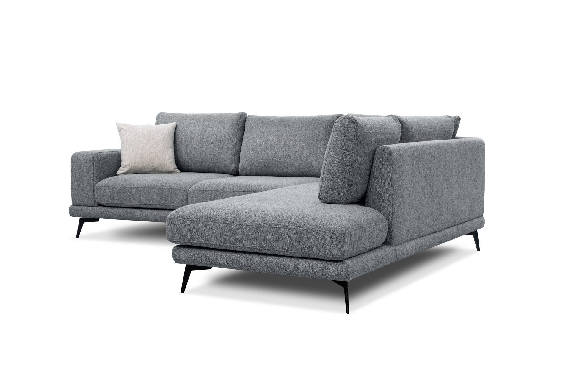 Thumbnail - Courtois Laville Ecksofa, Grau, Textil, Ottomane rechts,L-Form, 282x219 cm, Wohnzimmer, Sofas & Couches, Wohnlandschafte...