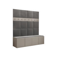 GARDEROBEN-SET Orion V - Kaschmir/Grau, Holzwerkstoff/Kunststoff (168/186/46cm) - MIRJAN24