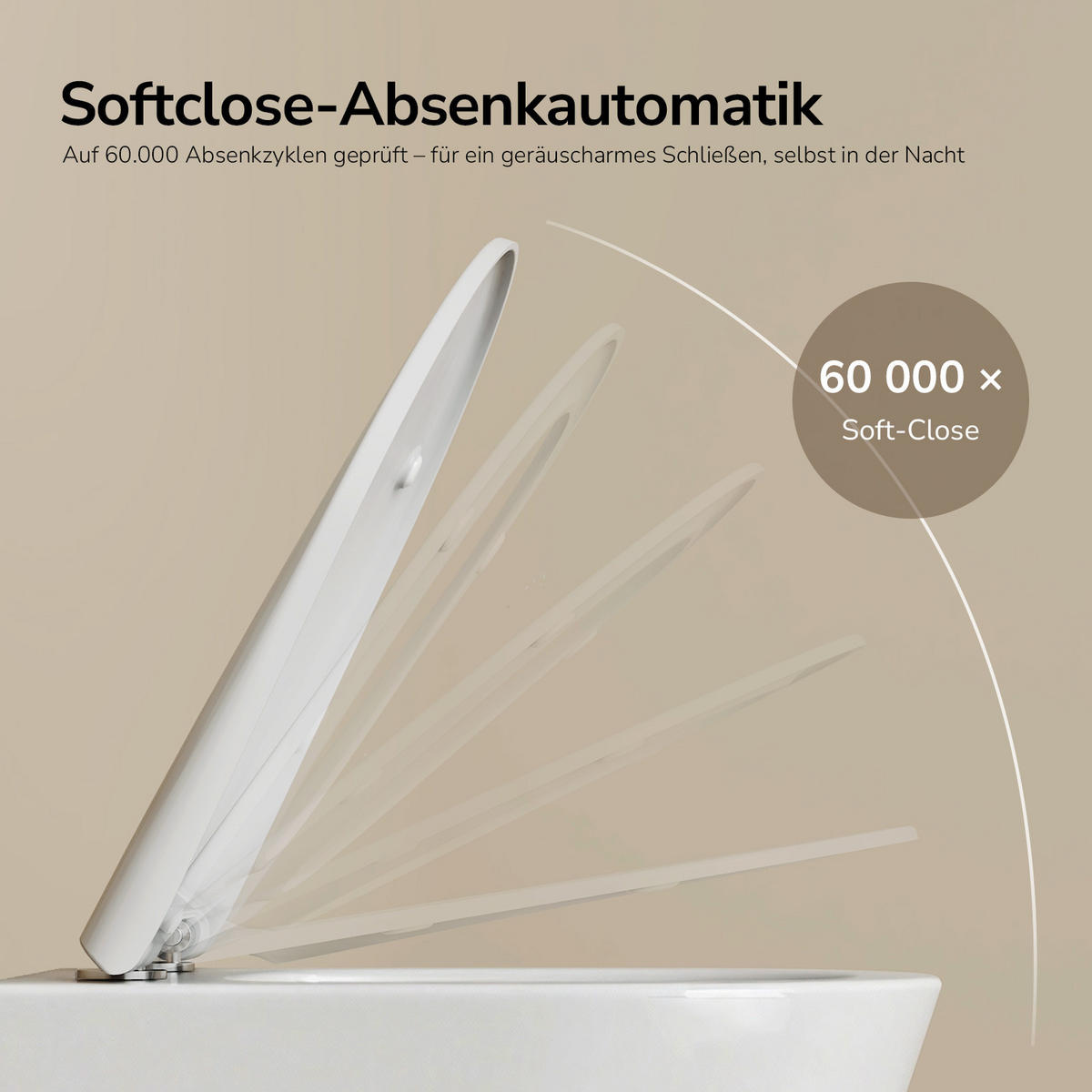 WAND-WC Set ohne Spülrand 49 x 37 cm inkl. WC-Sitz mit Absenkautomatik weiß glänzend - Weiß, Keramik (37/36/49cm) - EMKE