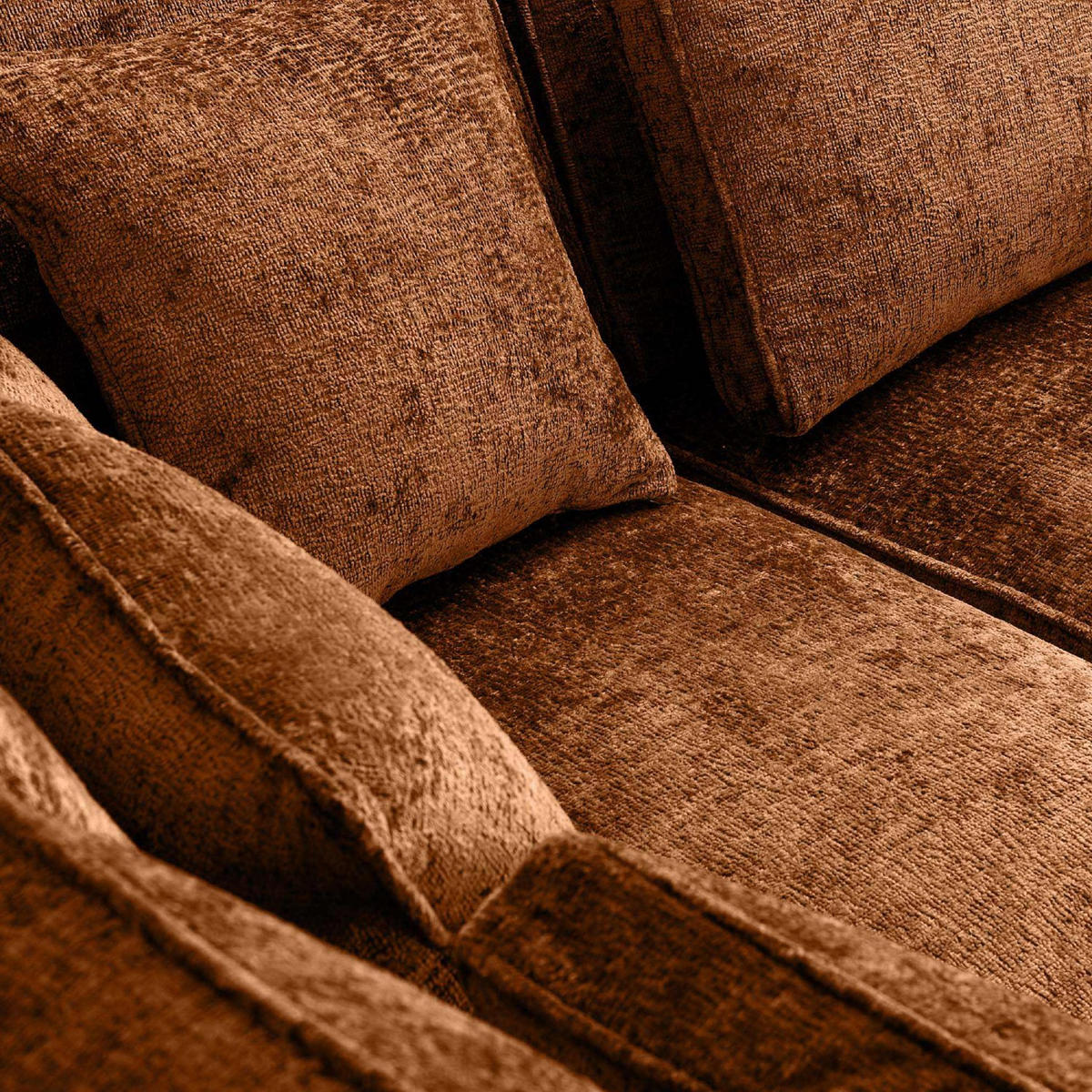 ECKSOFA RECHTS IMPERA Modern 4/5 Sitzer, Orangerot - Orange, Textil (314/224cm) - KONSIMO®
