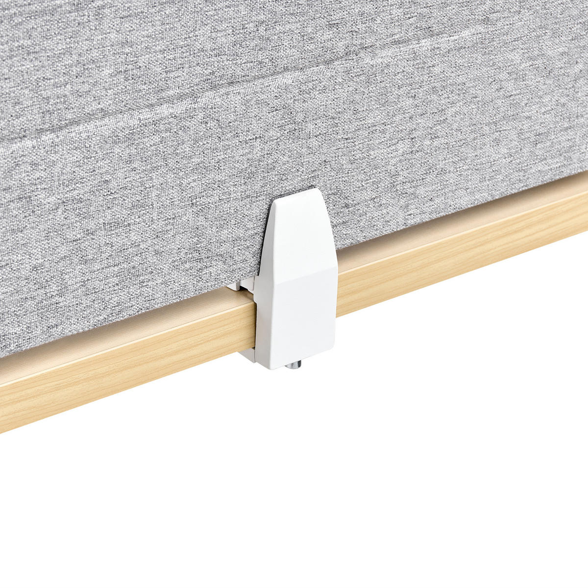DĚLICÍ STĚNA NA STŮL 160/40 cm Světle šedá Ziggy - světle šedá, textil (160/40/2cm) - Beliani