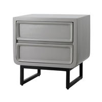 NACHTTISCH LEDRO Grau 45x35x46 cm - Grau, Holzwerkstoff (45/46/35cm) - FURNLUX