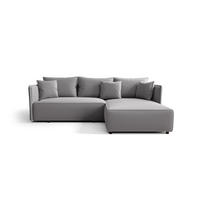 ROHOVÁ pohovka MILANO pravá šedá manšestr Poso 55 - funkce spaní, úložný prostor - šedá, textil (245/184cm) - Cornero