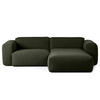 1,5-SITZER ECKSOFA mit Longchair - Schwarz/Grau, Kunststoff/Textil (260/173cm) - home24