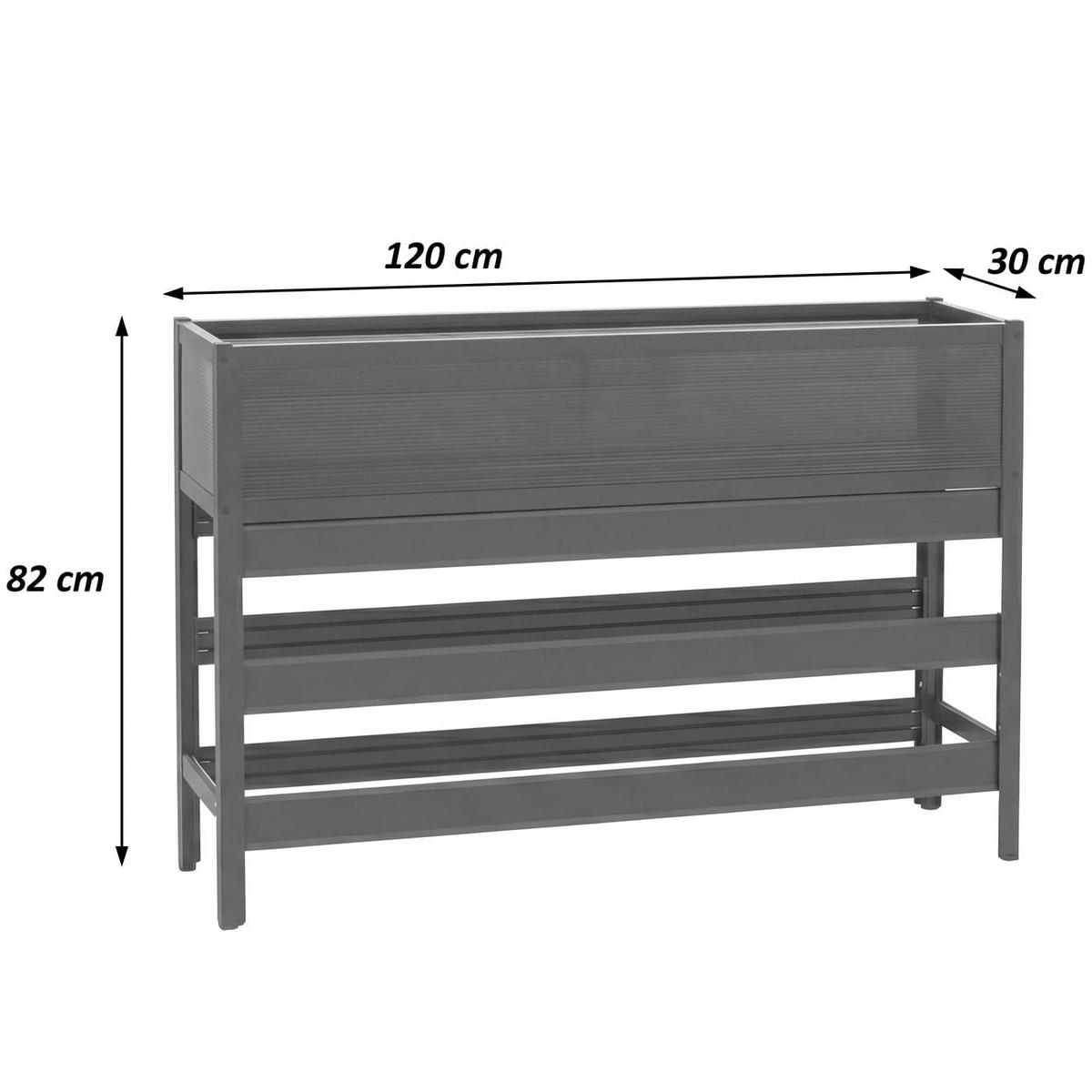 HOCHBEET Braun - Braun, Metall (120/82/30cm) - MCW