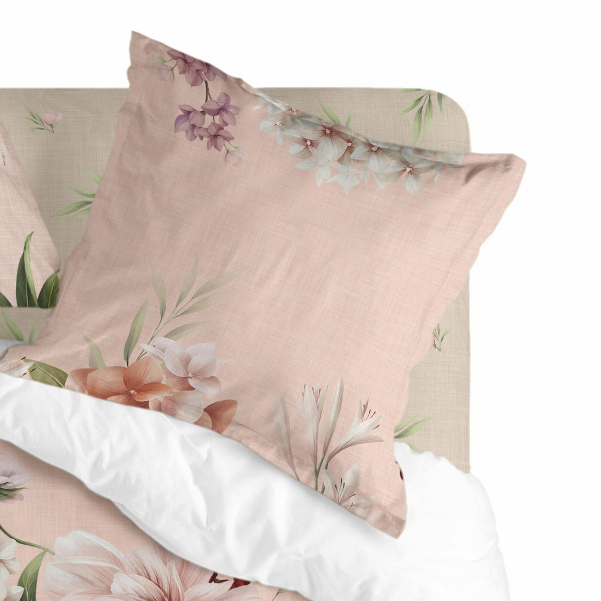 KISSENBEZUG summer floral 60x70 cm mehrfarbig - Multicolor, Textil (60/70cm) - Happy Friday