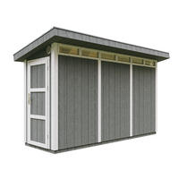 HOLZ-GARTHENHAUS basis LP SmartSide 4,3m² mit B161xL411xH239 cm - M902 - CAVERN STEEL - Dunkelgrau, Holz (412/239/161cm) - Timbela
