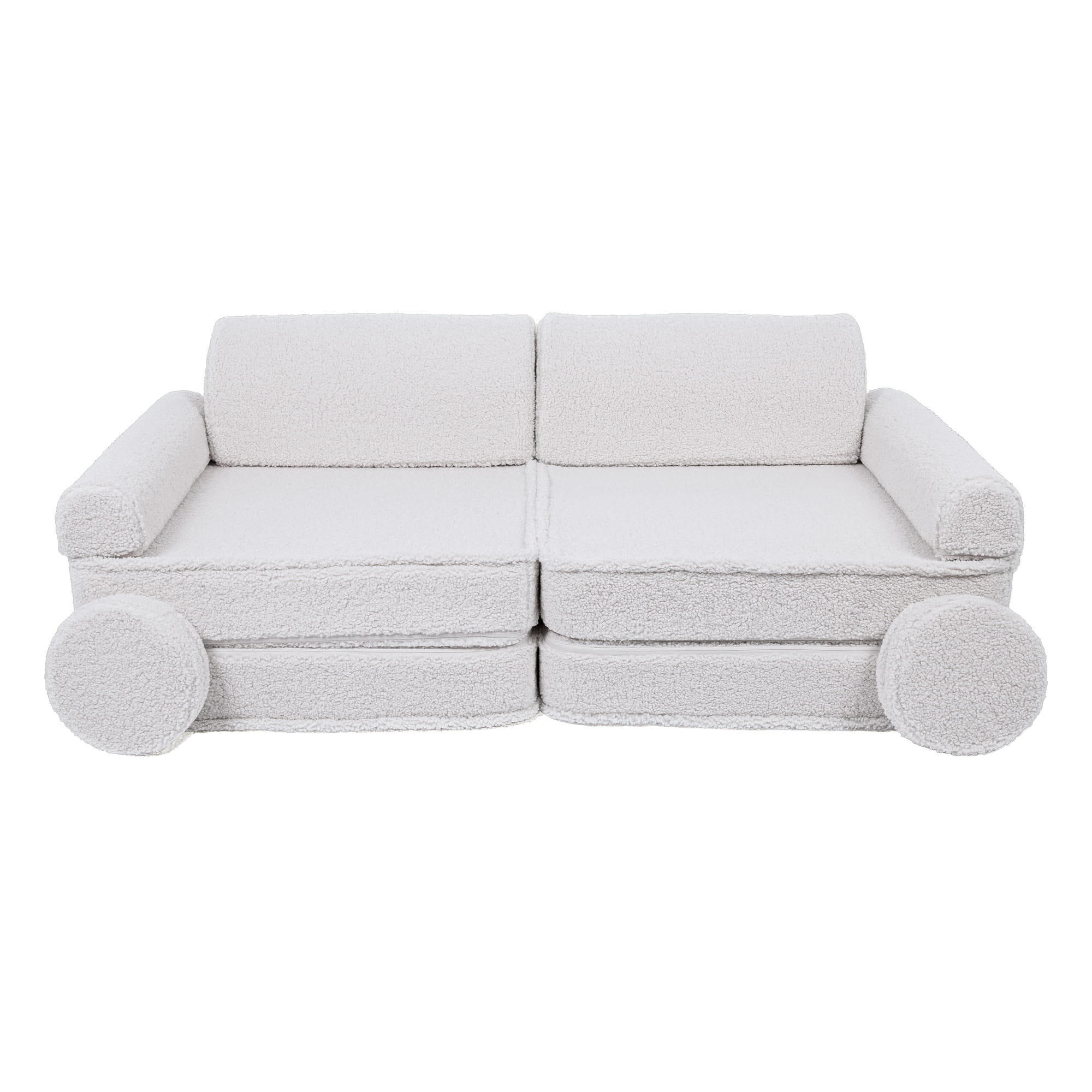 KINDERSOFA, Bearly, Weiß - Weiß, Textil (160/24/80cm) - MeowBaby